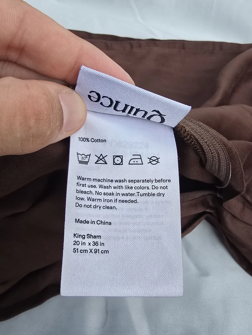 NWOT Quince King Cal King Duvet Cover Set Giza Sateen Cotton Espresso 2 Shams